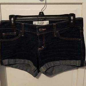 Abercrombie and Fitch dark wash jean shorts size 4